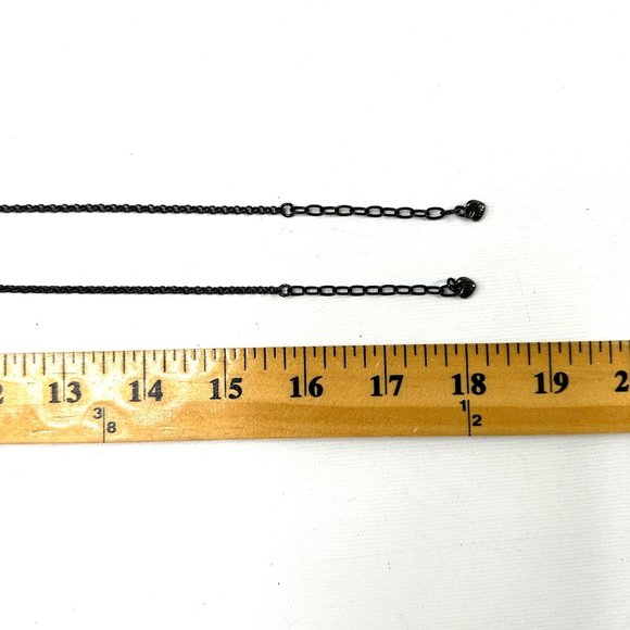 Brighton Monarch Necklaces Set of 2 Love Strength 18" Black Chains - Picture 9 of 10